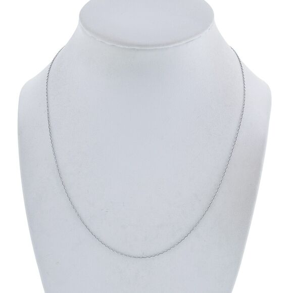 Vintage Sterling Silver 925 1.1mm Cable Link Chain Necklace 18" - Picture 1 of 3